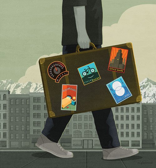 man with suitcase