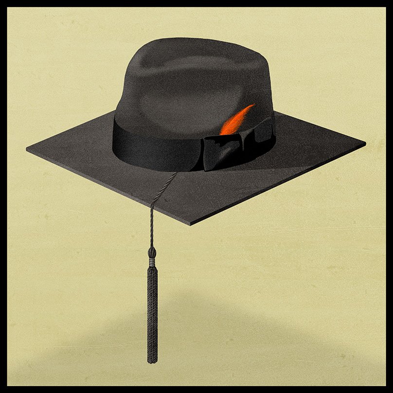 Mortarboard and Fedora