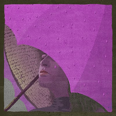 purple umbrella illustration