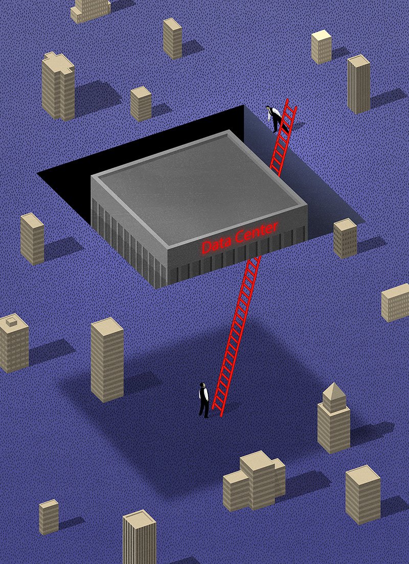Illustration of a data center