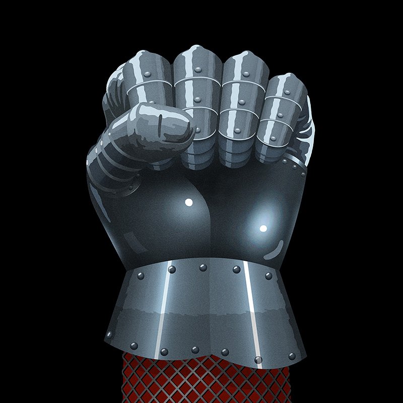 medieval knights fist illustration